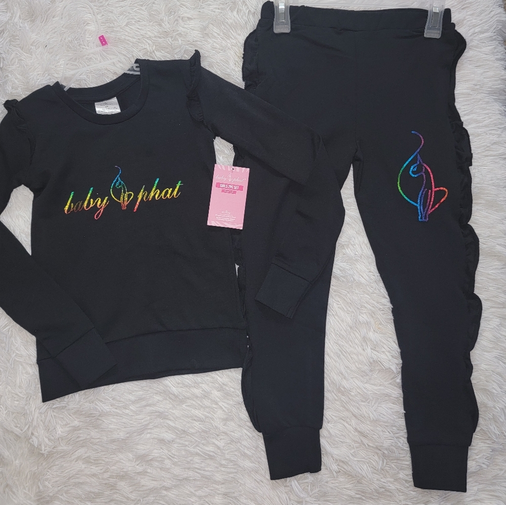 Baby Phat 2 Piece Jogger Pants Set